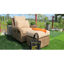 2017 Luxury Wicker Rattan Living set Home furniture (acasia wooden fram, water hyacinth handmade woven)